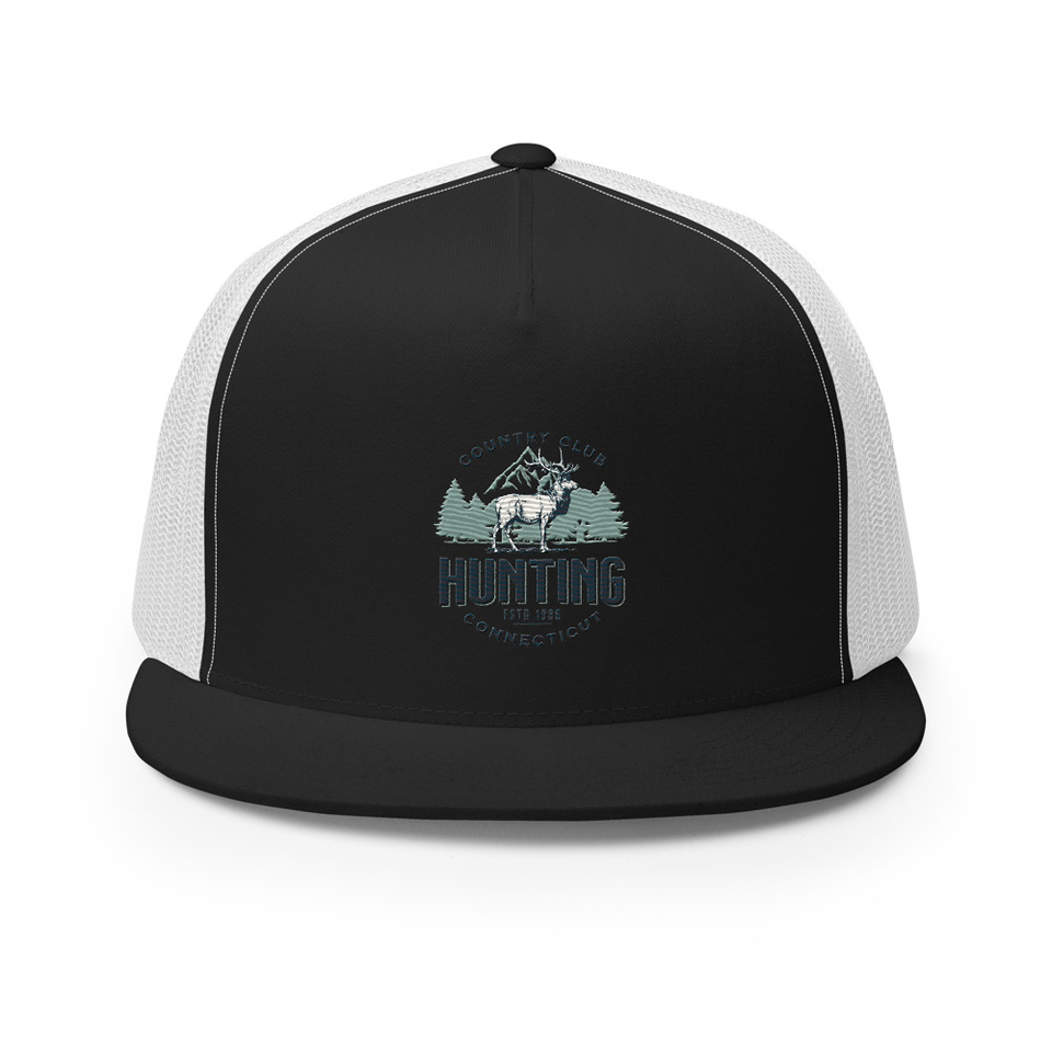 Deer Hunting Country Club  5 Panel Trucker Cap