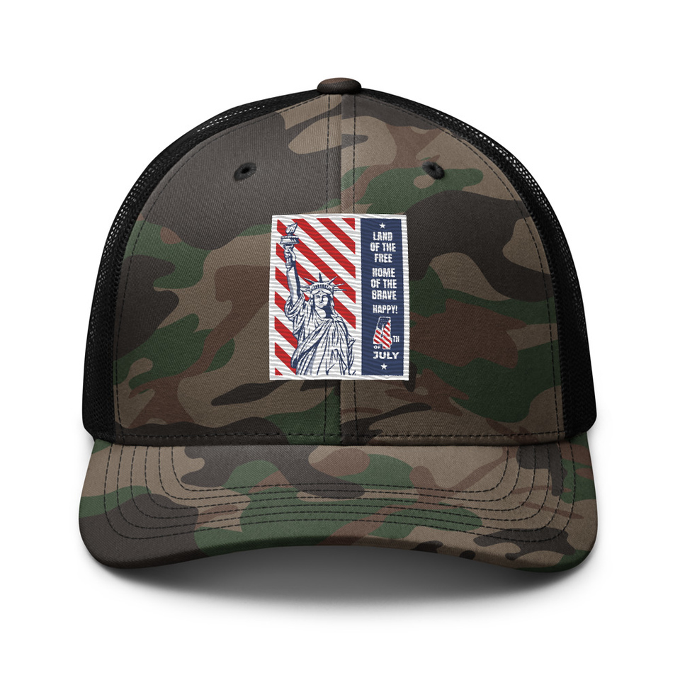 4th of July Camouflage Trucker Hat