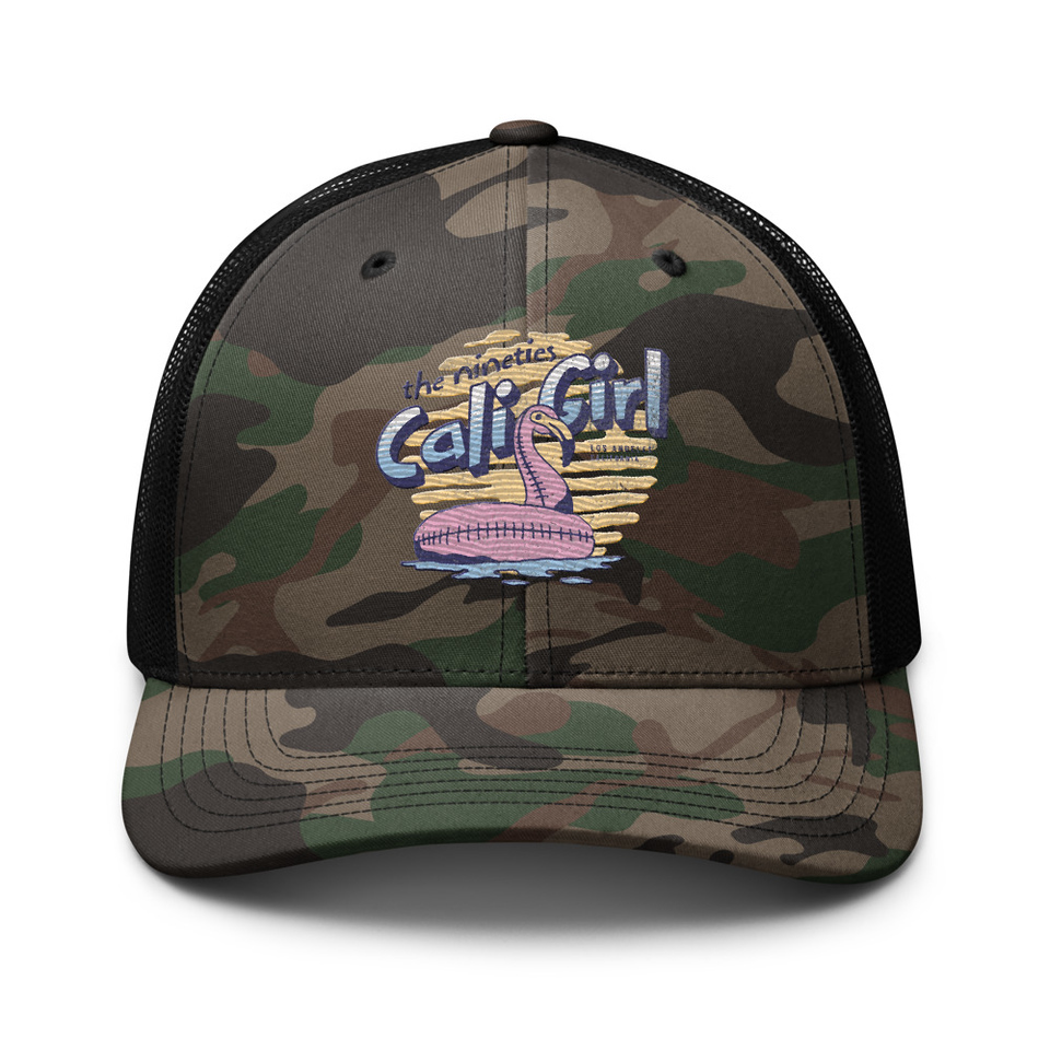 90's Cali Girl Camouflage Trucker Hat