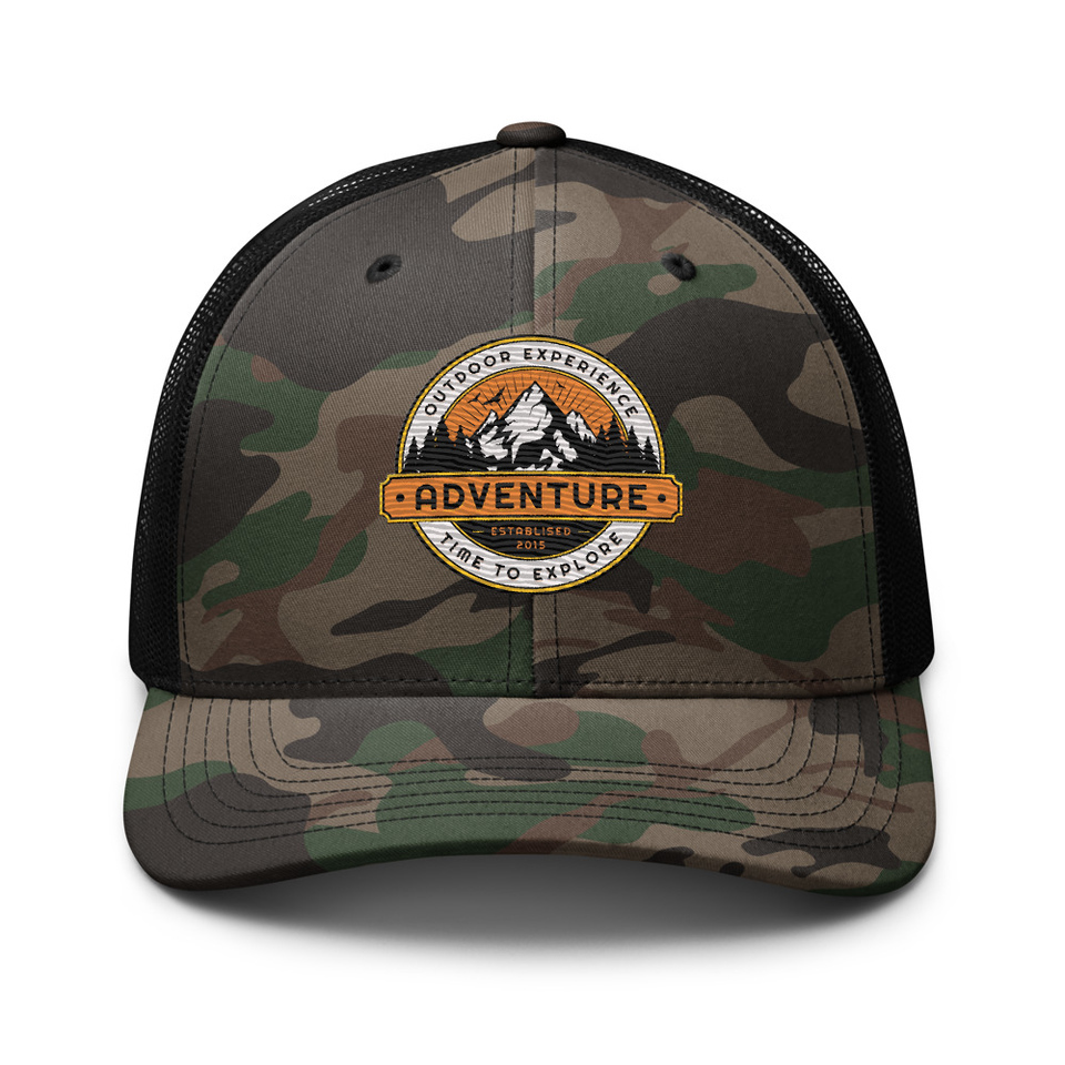 Adventure - Outdoor Mountain Camouflage Trucker Hat
