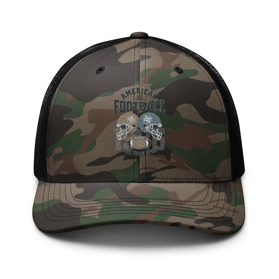 American All Star Football - Sports Helmet Camouflage Trucker Hat