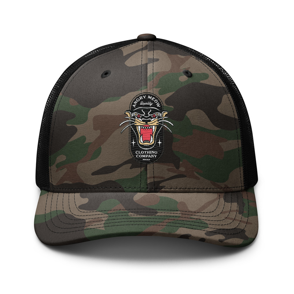Angry Meow Clothing Company - Panther Camouflage Trucker Hat