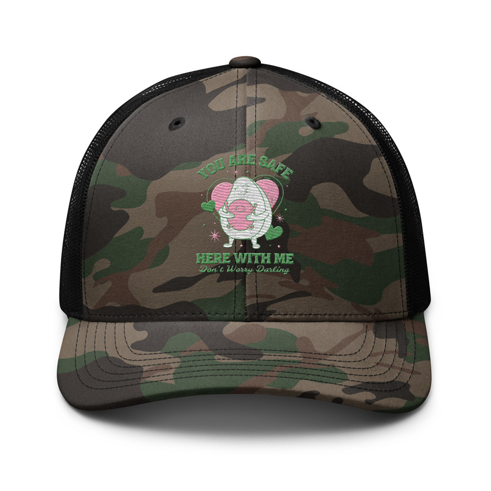 Avo Love - Typographic Cartoon Streetwear Camouflage Trucker Hat