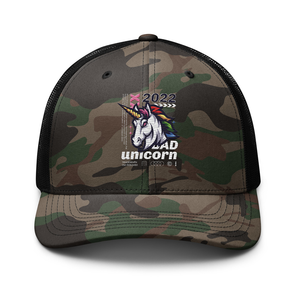 Bad Unicorn - Horse Camouflage Trucker Hat