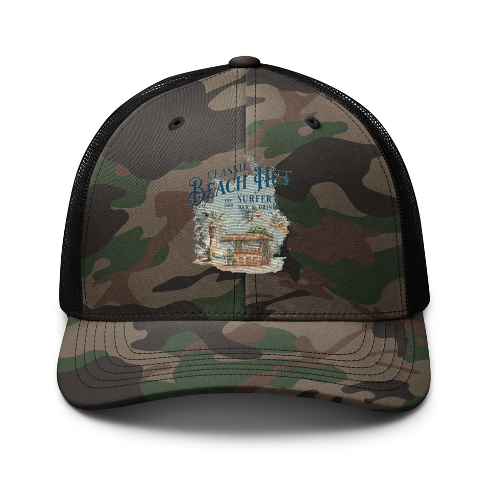 Beach Hut Camouflage Trucker Hat