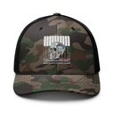 Black 3D Skull Camouflage Trucker Hat