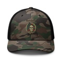Black Raven Tattoo - Skull & Thorns Camouflage Trucker Hat