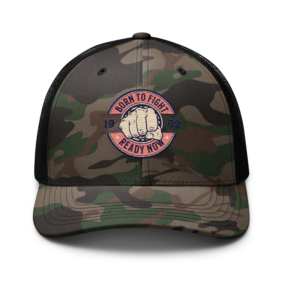 Born to Fight - Fist Camouflage Trucker Hat
