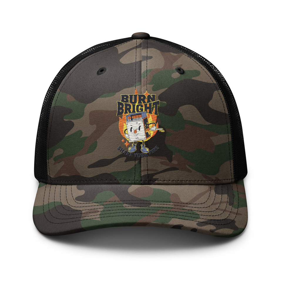 Burn Bright Camouflage Trucker Hat