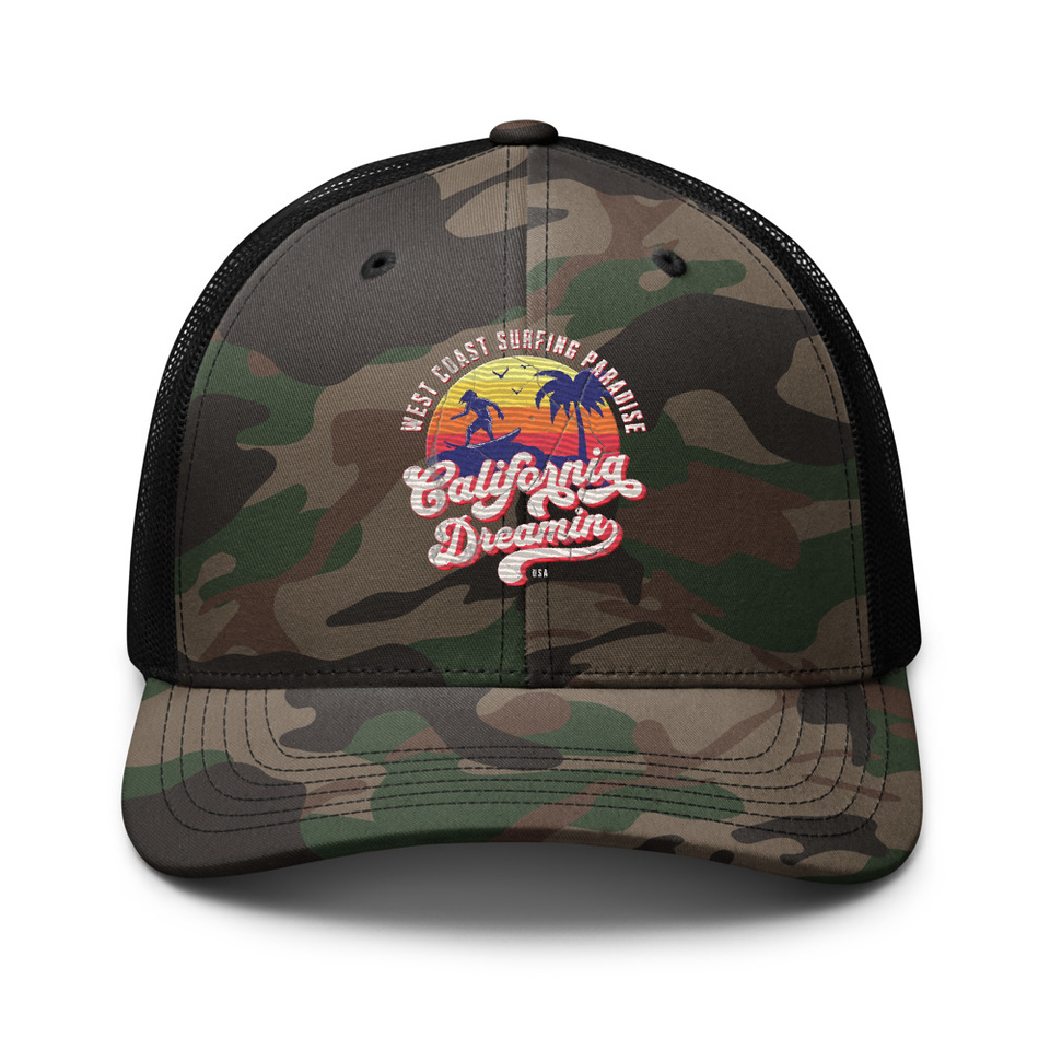 California Dreamin - Beach & Surf Camouflage Trucker Hat