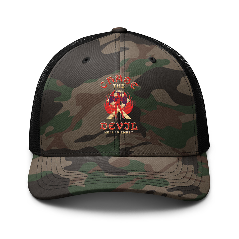 Chase The Devil Camouflage Trucker Hat