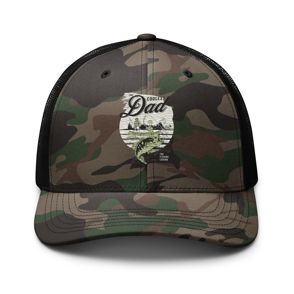 Coolest Dad Camouflage Trucker Hat