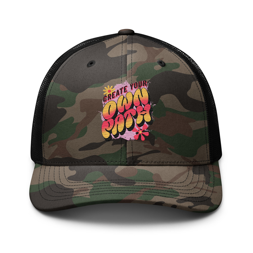 Create Your Own Path Camouflage Trucker Hat
