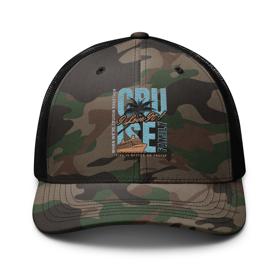 Cruise Ship Camouflage Trucker Hat