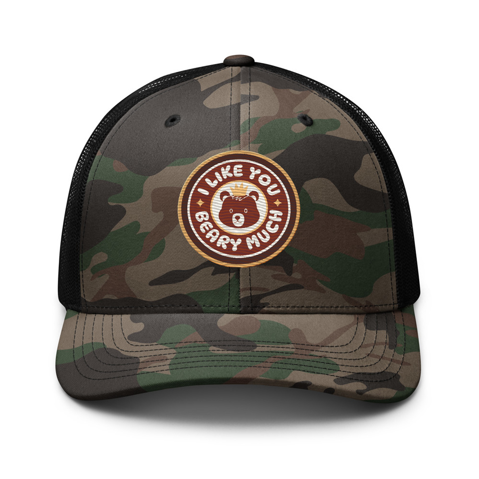 Cute Bear - AI Camouflage Trucker Hat