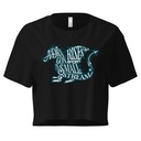 A Dragon Rises - Typographic Lettering Women's Crop Top