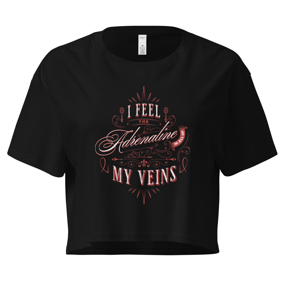 Adrenaline in my Veins - Victorian Women's Crop Top