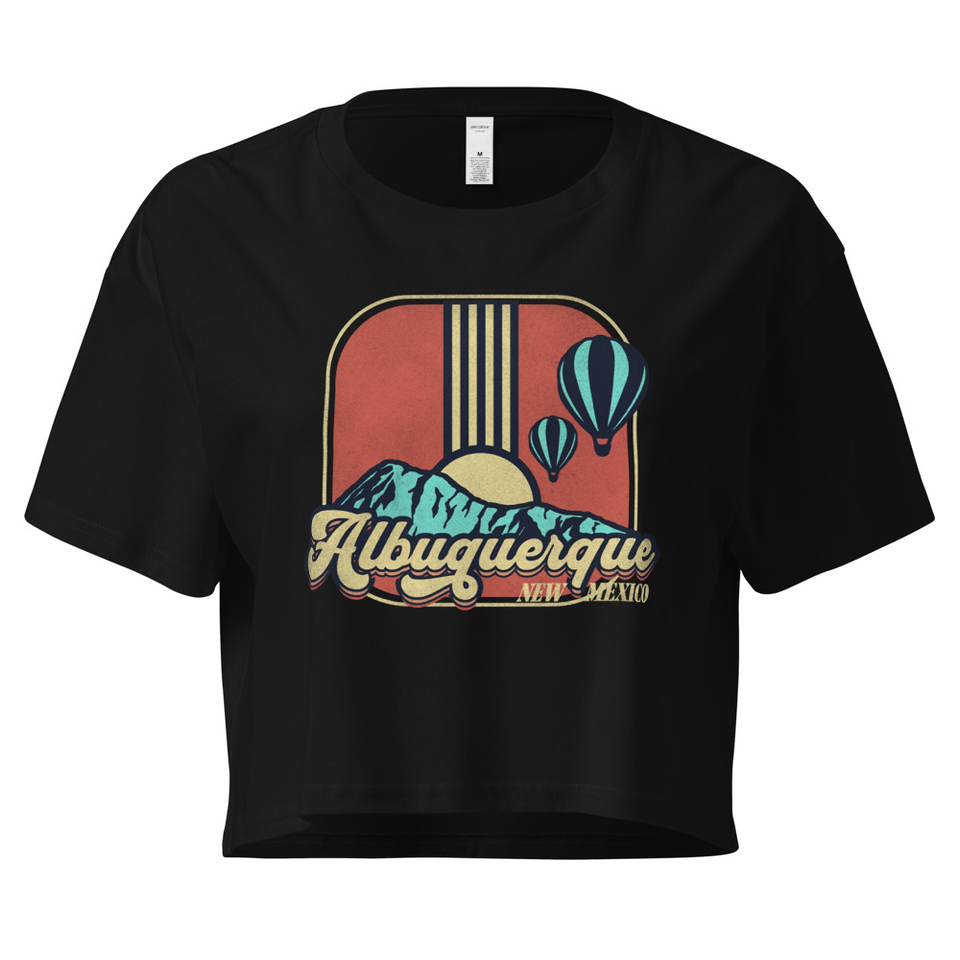 Albuquerque - Retro Hot Air Baloon Women's Crop Top
