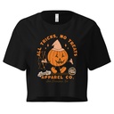 All Tricks No Treats - Pumpkin Mascot Women's Crop Top