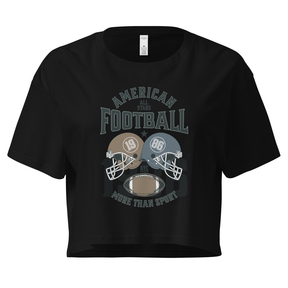 American All Star Football - Sports Helmet Women's Crop Top