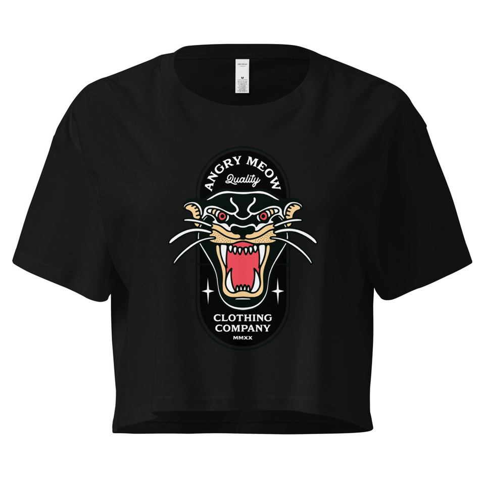 Angry Meow Clothing Company - Panther Women's Crop Top