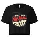Apple Fruit - Typographic Lettering Women's Crop Top