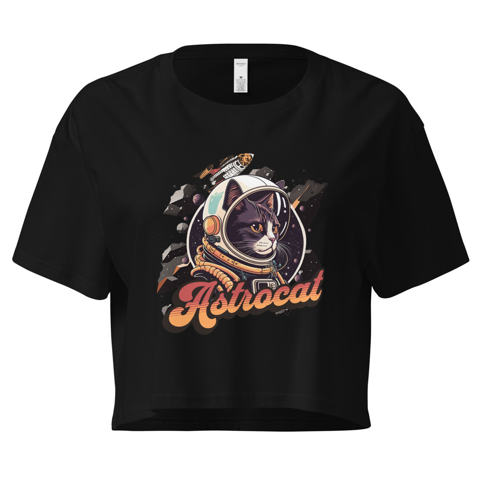 Astrocat - Retro graphic Women's Crop Top