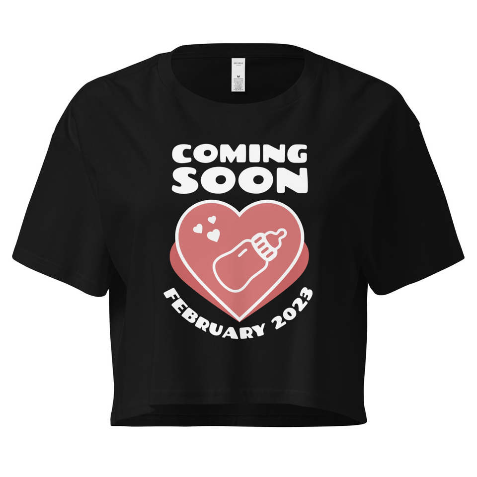 Baby Announcement - Feeding Bottle Women's Crop Top