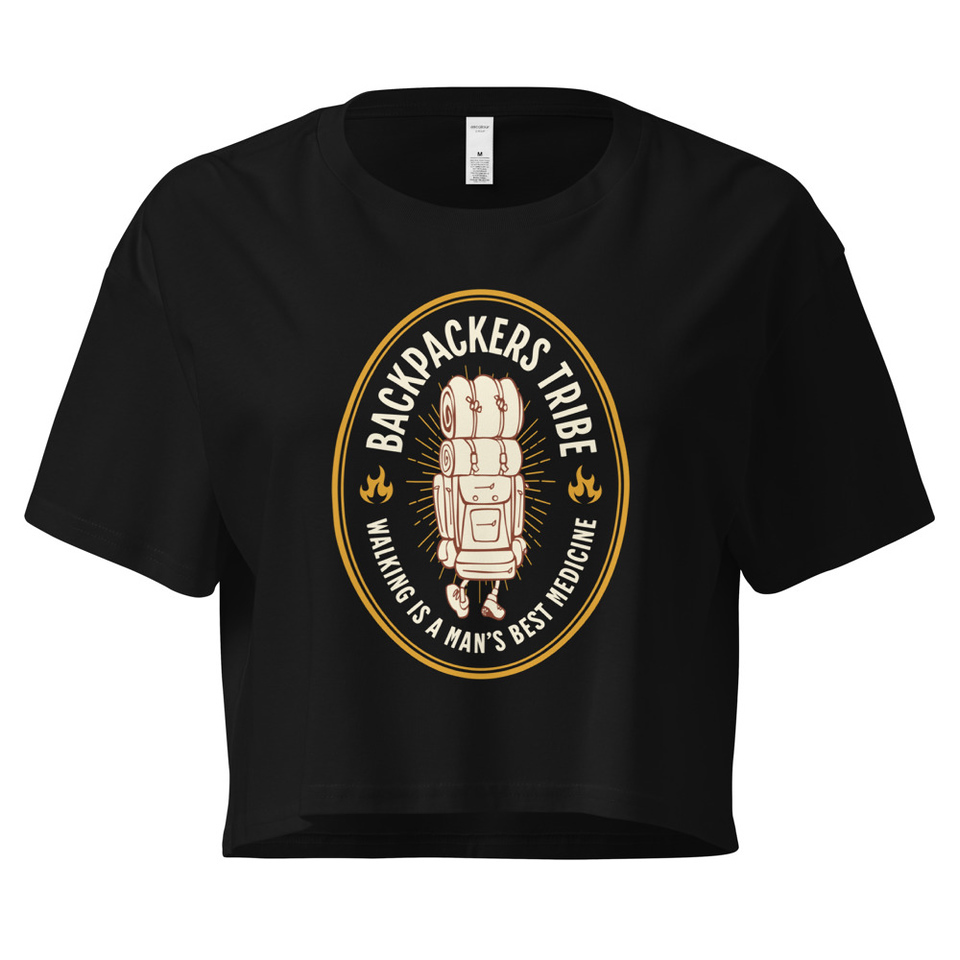 Backpackers Tribe - Adventure Badge Women's Crop Top