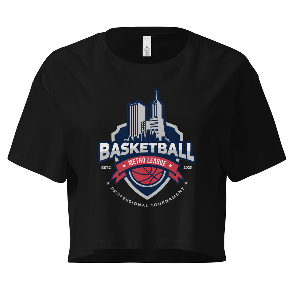 Basketball Sports Logo Women's Crop Top