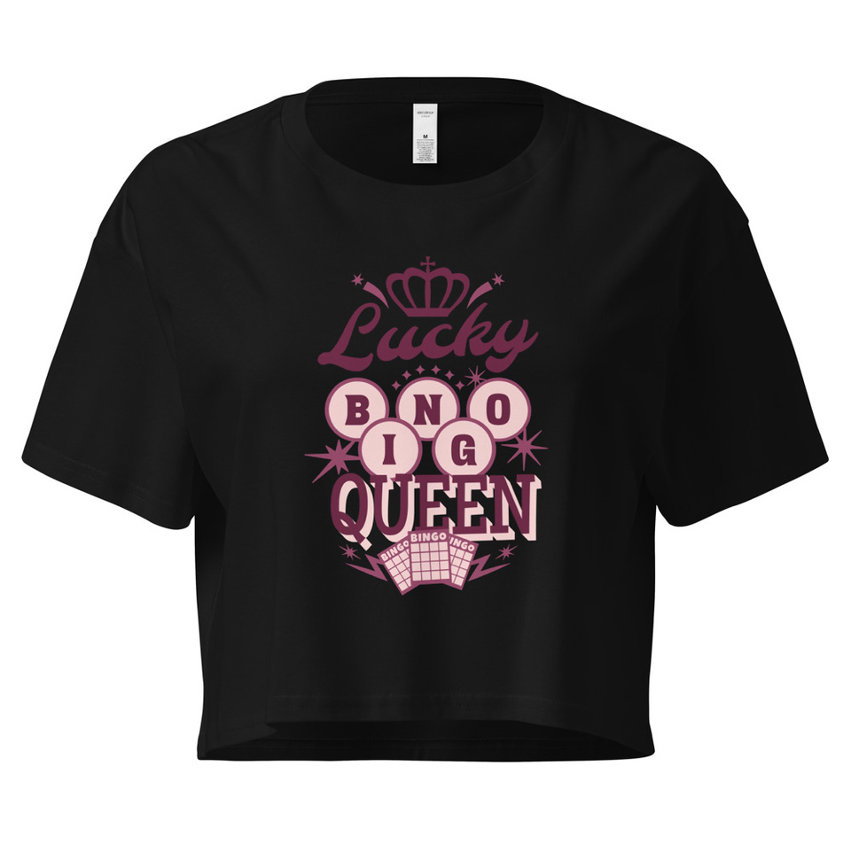 Bingo Queen - Retro Crown Women's Crop Top