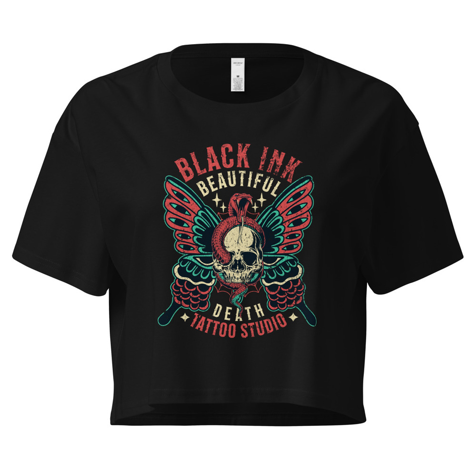 BLACK INK TATTOO Women's Crop Top