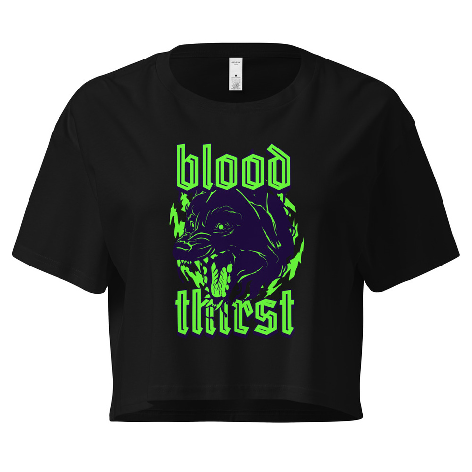 Blood Thirst - Neon Dog Women's Crop Top