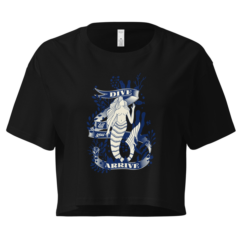 Blue Mermaid - Nautical Women's Crop Top