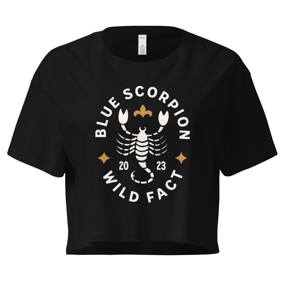 Blue Scorpion - Wildlife Animal Women's Crop Top
