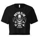 Born to Ride - Biker Club Skull  Women's Crop Top