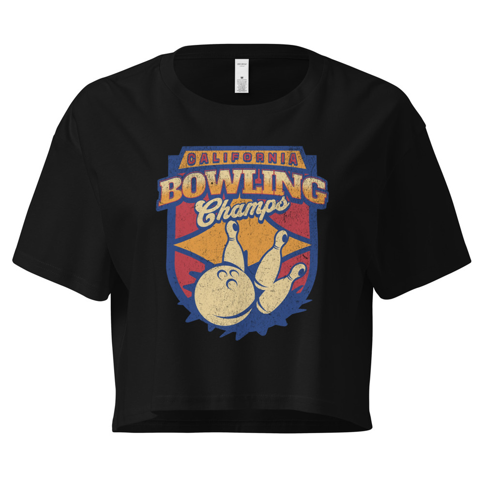 Bowling Championship - Retro Athlectic Sports Women's Crop Top