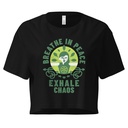 Breathe in peace, exhale chaos Women's Crop Top