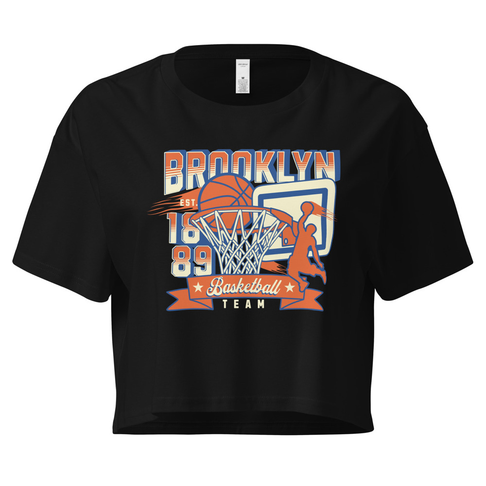 Brooklyn Basketball Team - Athletic Sports Women's Crop Top