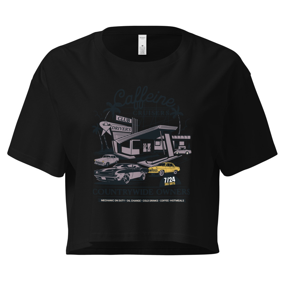 Caffeine Cruisers Women's Crop Top