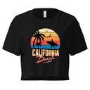 California Beach - Retro Surf Women's Crop Top