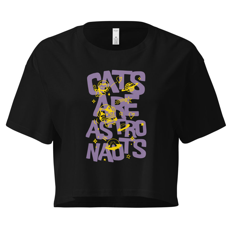 Cats are Astronauts Women's Crop Top