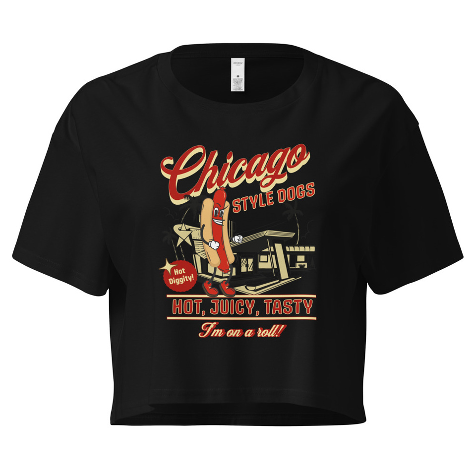Chicago Style Hot Dogs Women's Crop Top