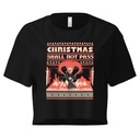 Christmas Shall Not Pass - Flaming Wizard Women's Crop Top