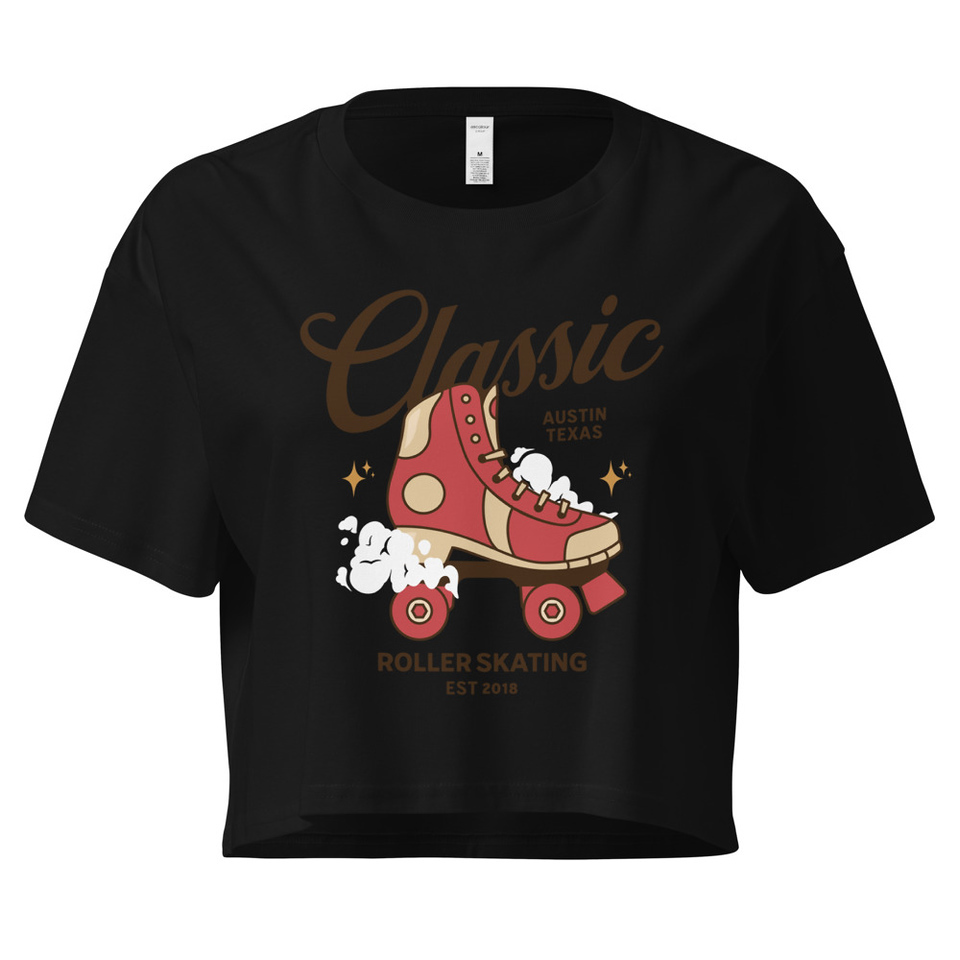 Classic Roller Skating - Sports Apparel Women's Crop Top