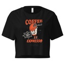 Coffee Break Cartoon Retro 90s  Women's Crop Top