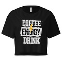 Coffee Energy Drink - Grunge Bolt Women's Crop Top