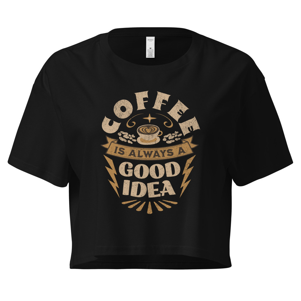 Coffee is always a good idea - Lightning Bolt Women's Crop Top