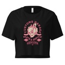 Customs Garage - Flaming Skull Women's Crop Top