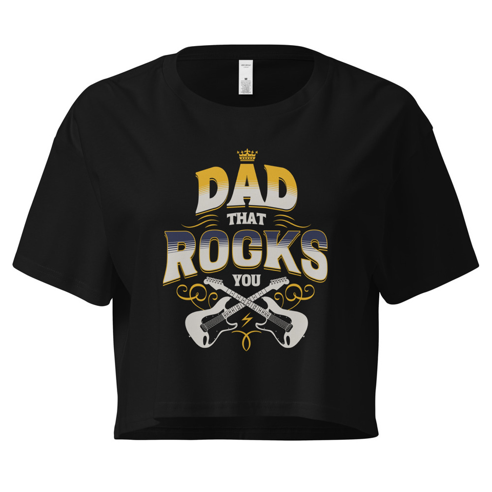 Dad That Rocks You - Electric Guitar Women's Crop Top